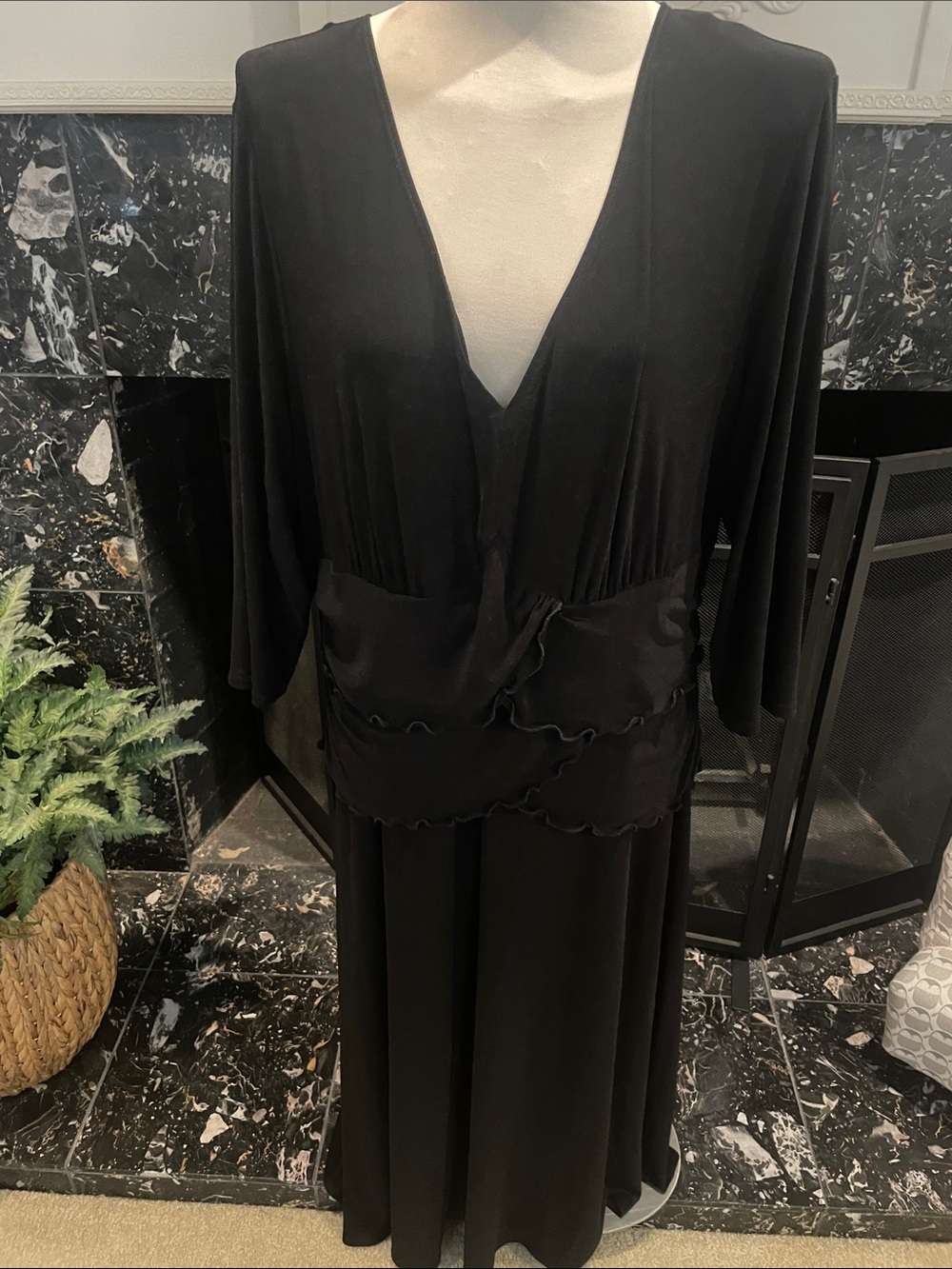 Scarlett Black Dress with Subtle Red Logo Accent